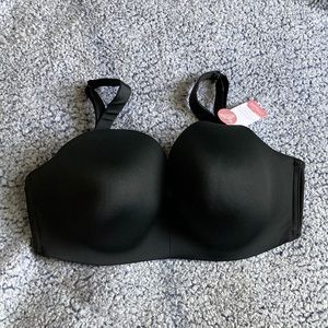 Cacique lightly Lined Full Coverage Black Bra Size 40D NWT